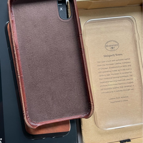 Nomad Horween Fine Quality Brown Leather iPhone X Card Case Phone Cover - Picture 2 of 3